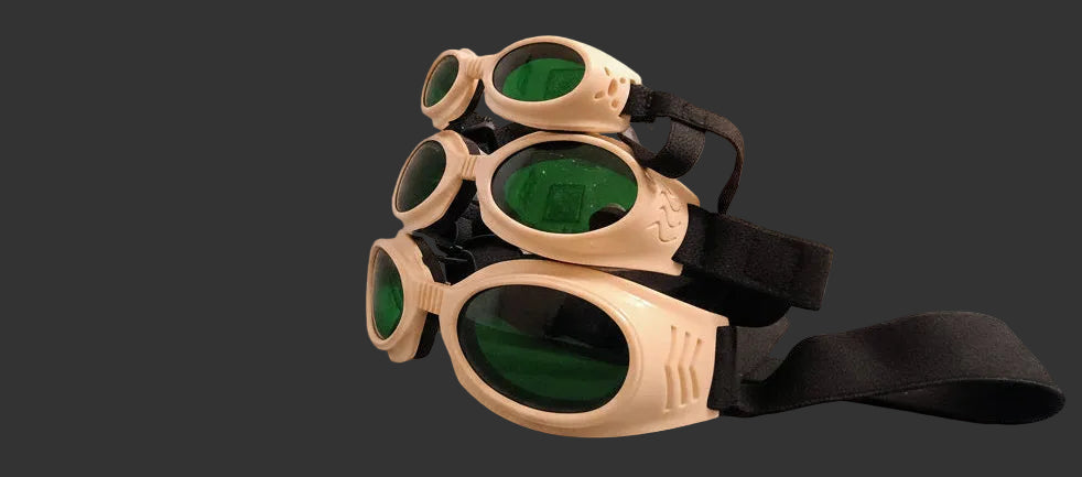 Dog Laser Safety Goggles Complete Set S M L — Vetro4Pro Compatible – Pet Laser Pro LLC